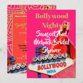 Sangeet Mehndi Henna Vrijgezellenfeest Bollywood Kaart