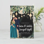 Sangeet nodigt & Digitale Sangeet kaarten uit (Staand voorkant)