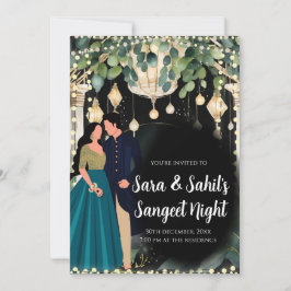 Sangeet uitnodigingen & Digitale Sangeet kaarten