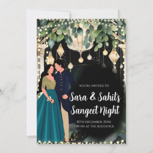 Sangeet uitnodigingen & Digitale Sangeet kaarten