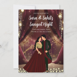 Sangeet uitnodigingen & Digitale Sangeet kaarten