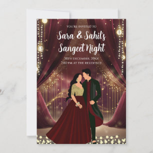 Sangeet uitnodigingen & Digitale Sangeet kaarten
