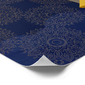 Sangeet welkom aangepast bord dansend Indiaas paar Poster (Hoek)