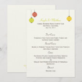 Sangen van de Kaart van het Menu van de Weddenscha (Voorkant / Achterkant)
