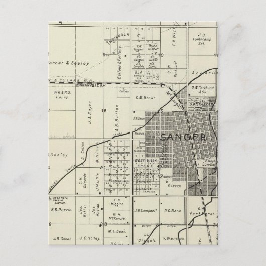 Sanger, Californië Briefkaart (Voorkant)