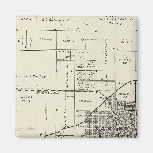 Sanger, Californië Magneet (Voorkant)