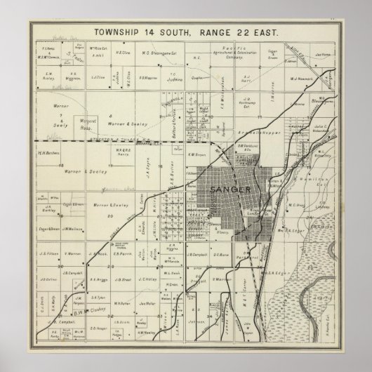 Sanger, Californië Poster (Voorkant)