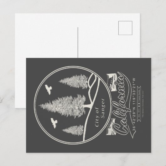 SANGER FRESNO CALIFORNIË BRIEFKAART (Voorkant / Achterkant)