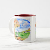 Sanglote in het najaar tweekleurige koffiemok (Voorkant links)