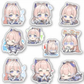 Sangonomiya Kokomi Stickers (Voorkant)