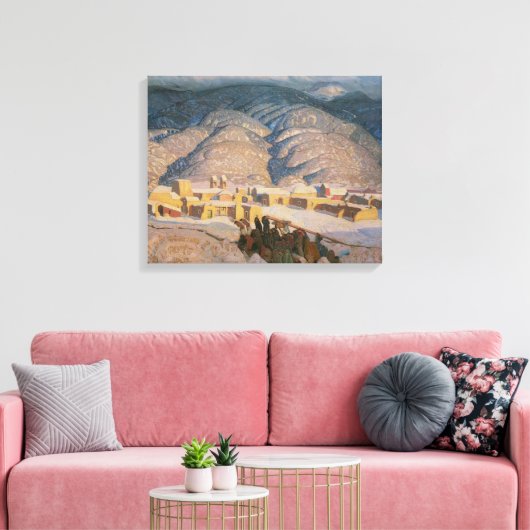 Sangre de Cristo Mountains door Blumenschein Canvas Afdruk (Insitu (Woonkamer))