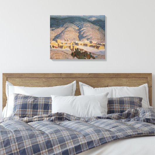 Sangre de Cristo Mountains door Blumenschein Canvas Afdruk (Insitu (Slaapkamer))