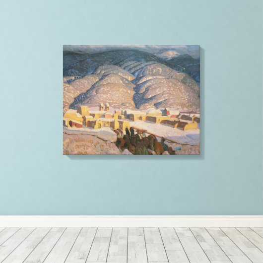 Sangre de Cristo Mountains door Blumenschein Canvas Afdruk (Insitu (Houten vloer))