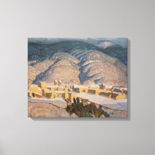 Sangre de Cristo Mountains door Blumenschein Canvas Afdruk (Voorkant)