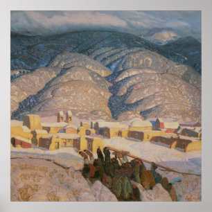 Sangre de Cristo Mountains door Blumenschein Poster