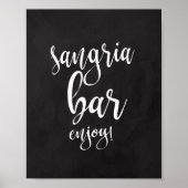 Sangria-balsbord 8 x 10 bruiloft poster (Voorkant)