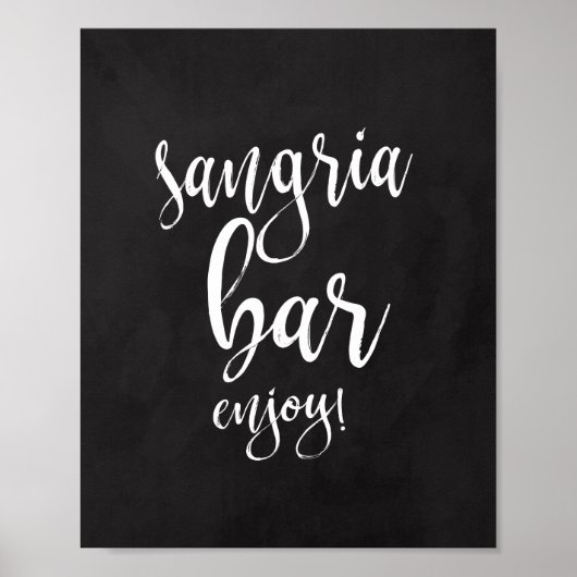Sangria-balsbord 8 x 10 bruiloft poster (Voorkant)