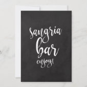 Sangria Bar — Betaalbaar bord voor bruiloft (Voorkant)