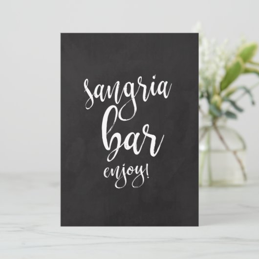 Sangria Bar — Betaalbaar bord voor bruiloft (Staand voorkant)