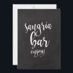 Sangria Bar — Betaalbaar bord voor bruiloft<br><div class="desc">Een elegant rand bruiloft bord,  kenmerkt de tekst "de bar van Sangria"in een uitputte manuscriptdoopvont,  voegt de borsteltextuur een spontaan en playful gevoel toe. De achtergrondkleur kan aan uw behoeften en voorkeuren worden aangepast. Neem contact met mij op als u een speciaal verzoek hebt.</div>