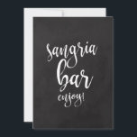 Sangria Bar — Betaalbaar bord voor bruiloft<br><div class="desc">Een elegant rand bruiloft bord,  kenmerkt de tekst "de bar van Sangria"in een uitputte manuscriptdoopvont,  voegt de borsteltextuur een spontaan en playful gevoel toe. De achtergrondkleur kan aan uw behoeften en voorkeuren worden aangepast. Neem contact met mij op als u een speciaal verzoek hebt.</div>