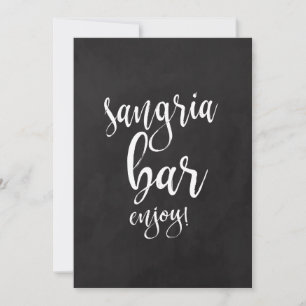 Sangria Bar — Betaalbaar bord voor bruiloft
