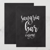 Sangria Bar Betaalbaar Krijtbord Trouw Teken (Voorkant / Achterkant)