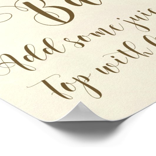 Sangria bar bord poster (Hoek)