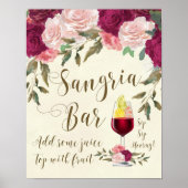 Sangria bar bord poster (Voorkant)