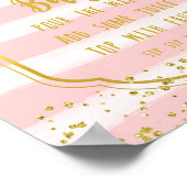 sangria bar bord roze en gouden confetti poster (Hoek)