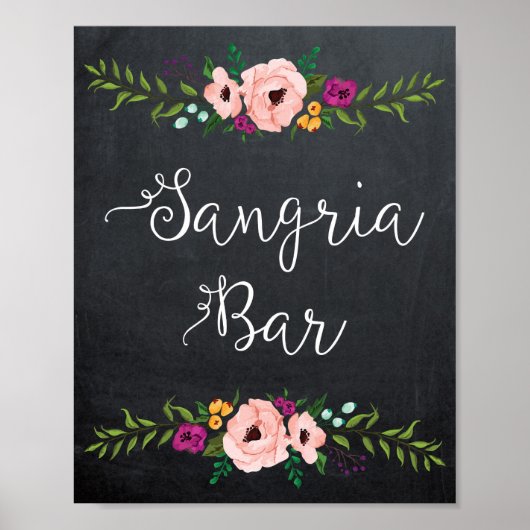 Sangria bar bordposter poster (Voorkant)