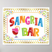 SANGRIA BAR Fiesta Party Sign Print (Voorkant)