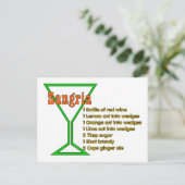 Sangria Briefkaart (Staand voorkant)