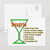 Sangria Briefkaart (Voorkant / Achterkant)