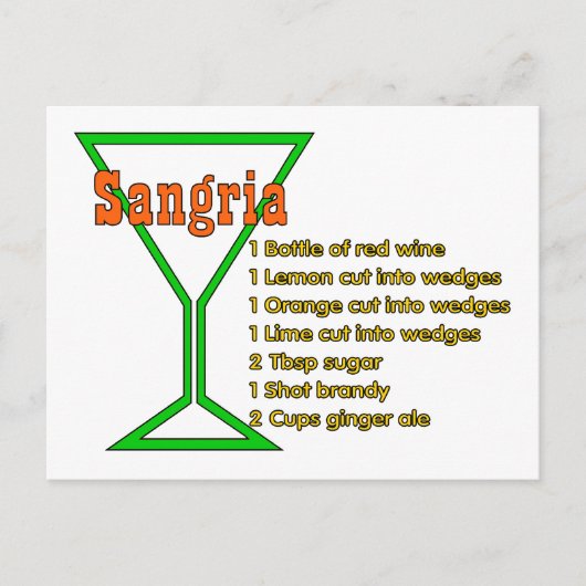Sangria Briefkaart (Voorkant)