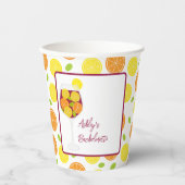 Sangria-bruiloft, vrijgezellenfeest of Vrijgezelle Papieren Bekers (Voorkant)