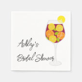 Sangria-bruiloft, vrijgezellenfeest of Vrijgezelle Servet (Voorkant)