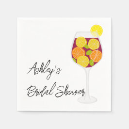 Sangria-bruiloft, vrijgezellenfeest of Vrijgezelle Servet