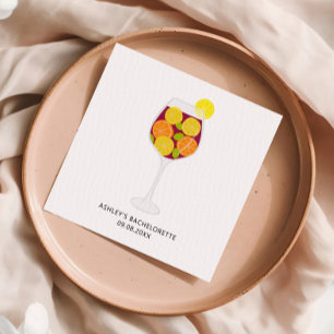 Sangria-bruiloft, vrijgezellenfeest of Vrijgezelle Servet