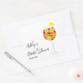 Sangria-bruiloft, vrijgezellenfeest of Vrijgezelle Vierkante Sticker (Envelop)