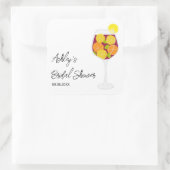 Sangria-bruiloft, vrijgezellenfeest of Vrijgezelle Vierkante Sticker (Tas)