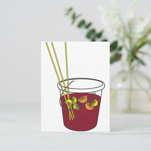Sangria bucket briefkaart (Staand voorkant)