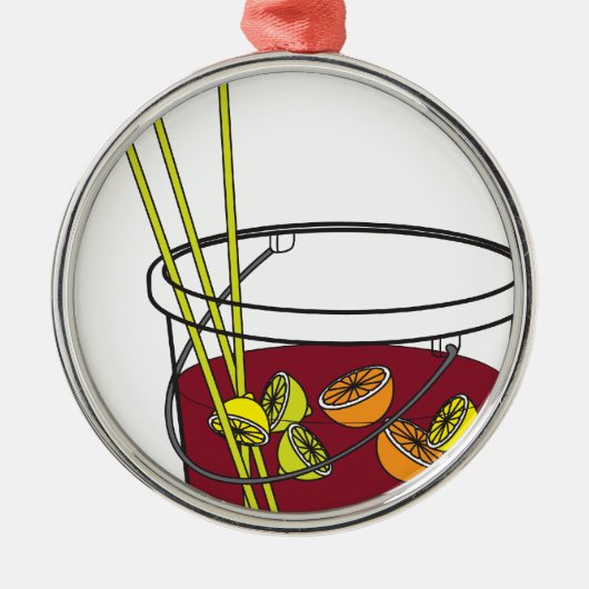Sangria bucket metalen ornament (Voorkant)