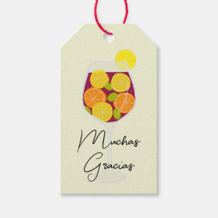 Sangria Cocktail Muchas Gracias Spaans, Spanje Cadeaulabel