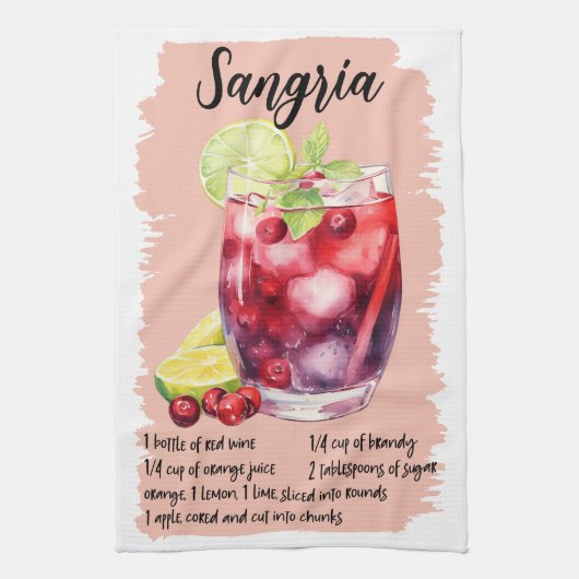 Sangria Cocktail Recept Theedoek (Verticaal)