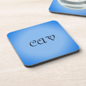 Sangria Cornflower Blue Bier Onderzetter (Linkerzijde)