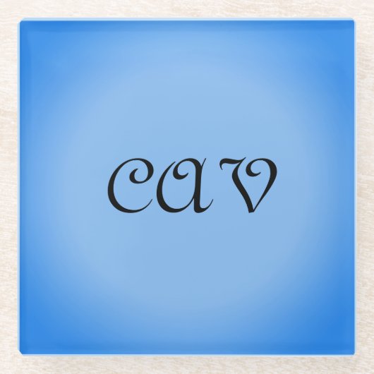 Sangria Cornflower Blue Glazen Onderzetter (Voorkant)