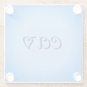 Sangria Cornflower Blue Glazen Onderzetter (Achterkant)