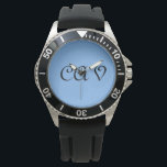 Sangria Cornflower Blue Horloge<br><div class="desc">Deze prachtige sangria korenbloem blauwe klokken en horloges houdt uw tijd in stijl. Het kan ook worden gepersonaliseerd om het uw eigen unieke klok of horloge te maken.</div>