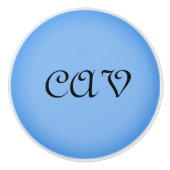 Sangria Cornflower Blue Keramische Knop (Voorkant)